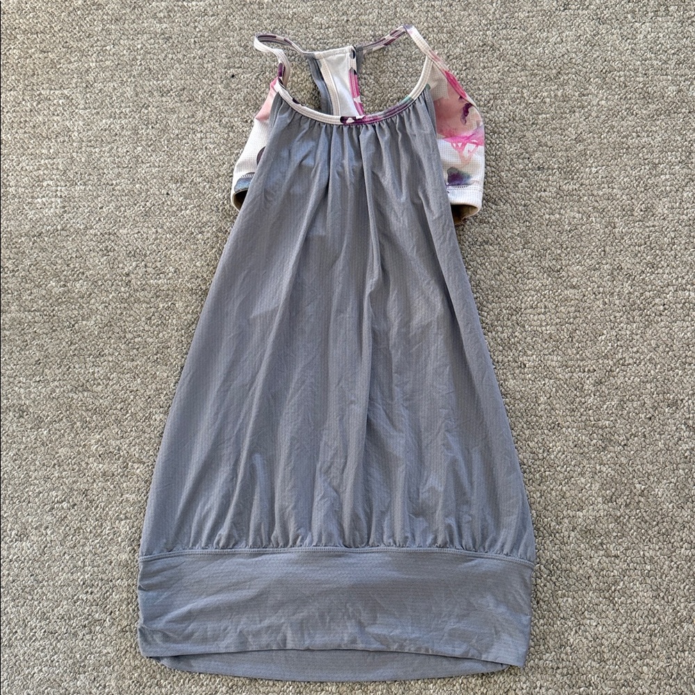 Gray and Pink Lululemon Workout Tank